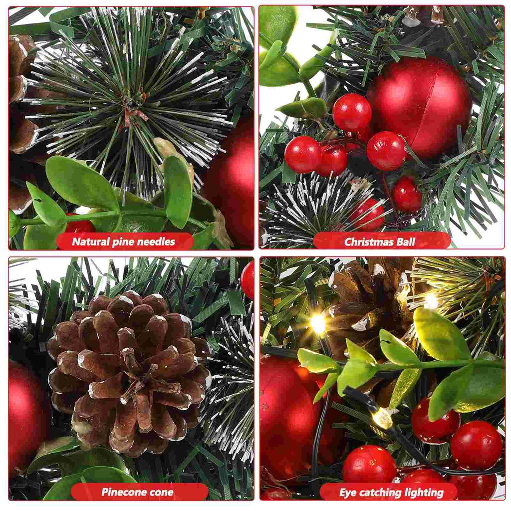 Christmas Wall Decoration Vine Circle Decorations for Tree Household Present Wreath