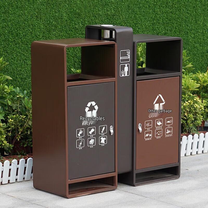 Mingyu Outdoor Galvanized Steel Waste Bin