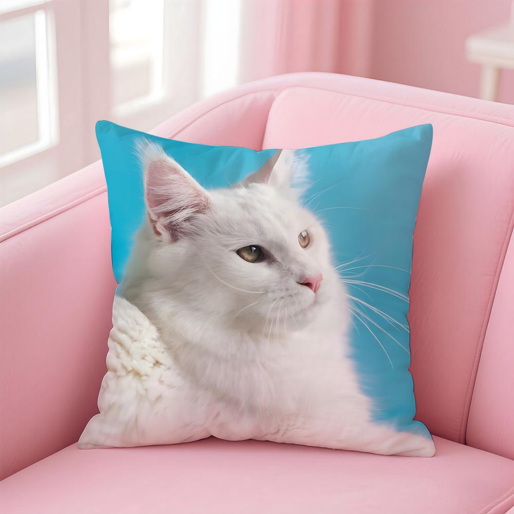 Cats Cushion Cover Linen Cushion Cover Soft Decorative Case For Sofa Home Decor