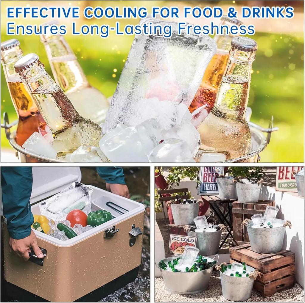 1/3/5PCS Extra Large Silicone Ice Mold Crate Efficient Freezing Ice Bath Large Ice Cube Mold Ice Bucket Ice Block Mold