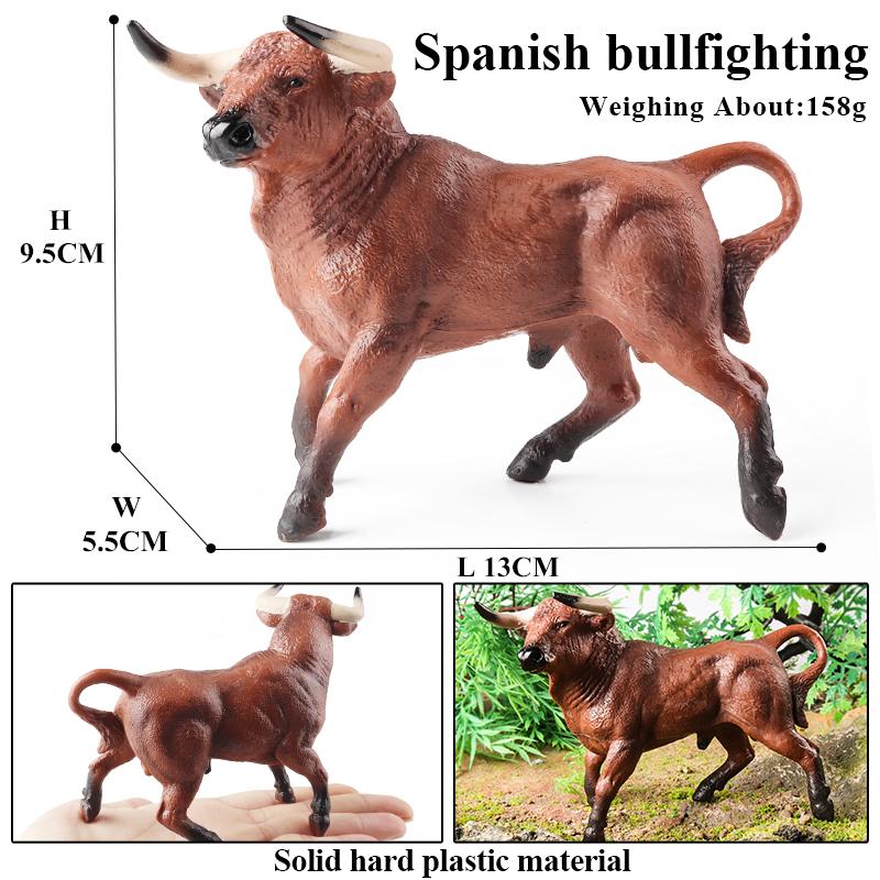 Oenux Zwierzęta Gospodarskie Walki Byków Kowboj Symulacja Drób Bydło Cielę Byk Wół Kolekcja Figurek Akcji Model Pvc Zabawka Prezent dla Dzieci