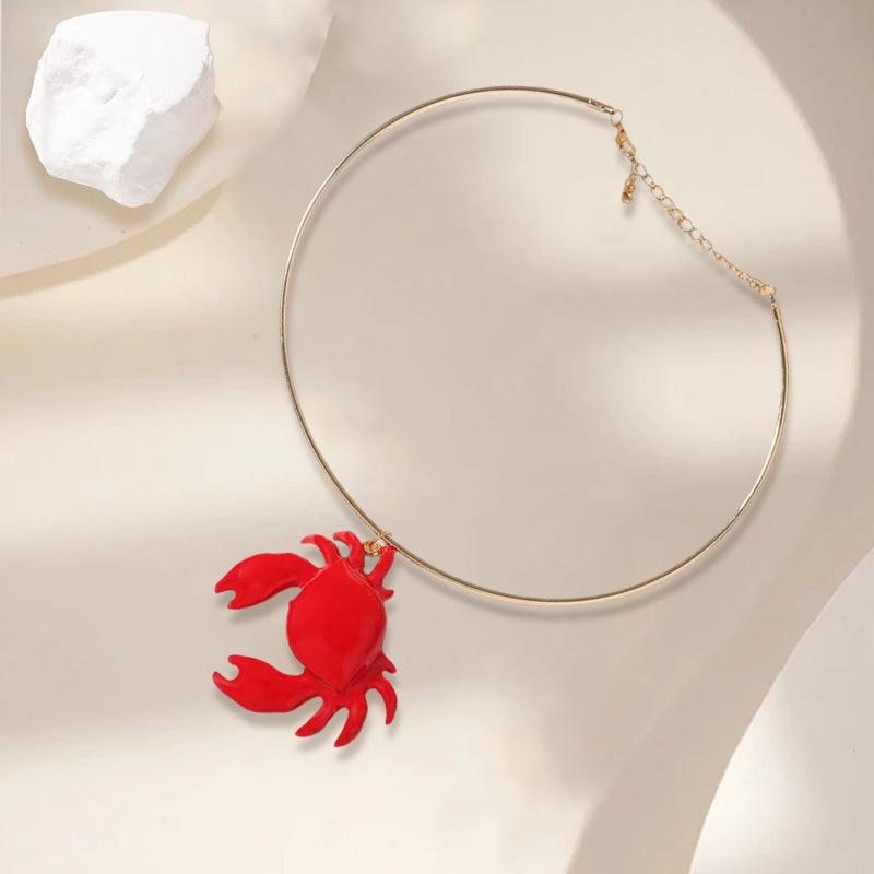 Мода Личность Тренд Универсальный Нишевый Креативный Клешня Краба Дизайн Чувство Ожерелье Простое