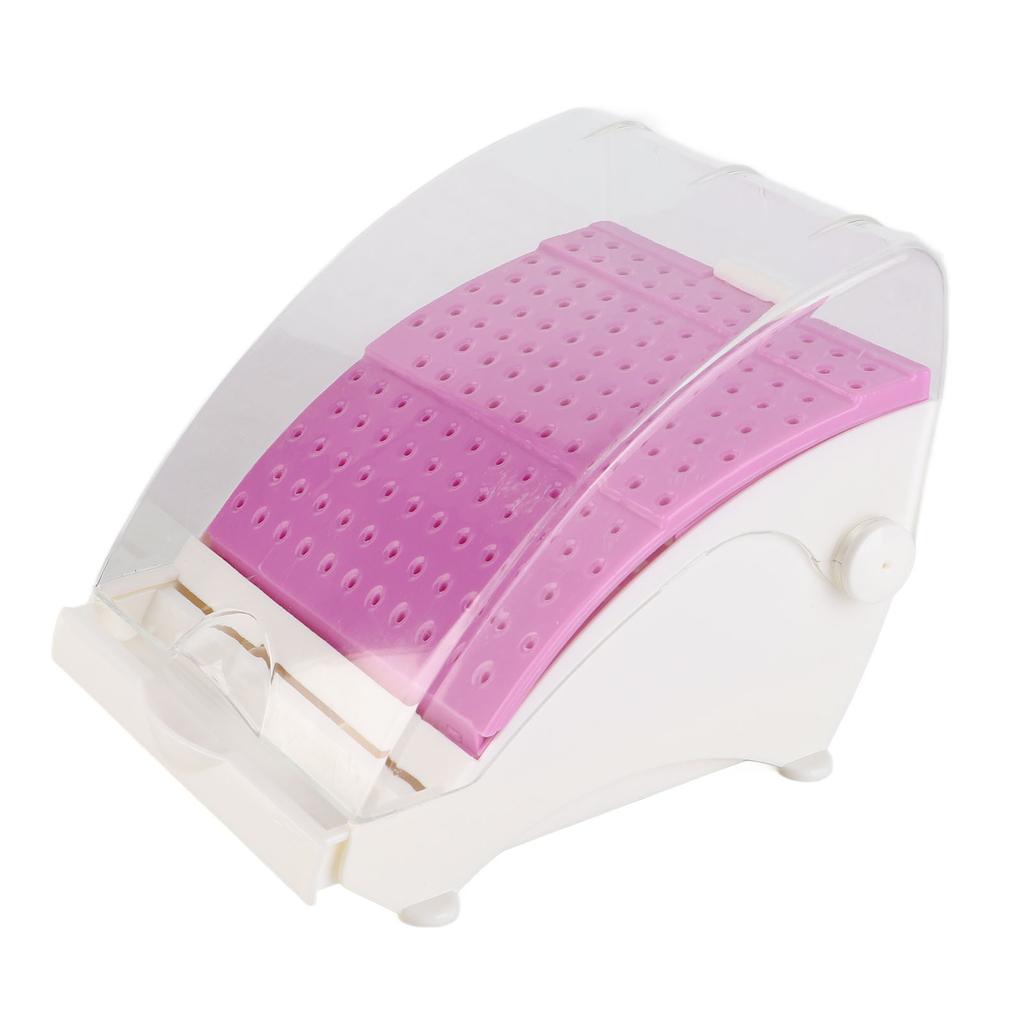 Dental Bur Cleaning Box 142 Holes High Low Speed Dustproof Environmentally Friendly Dental Bur Holder (Violet)