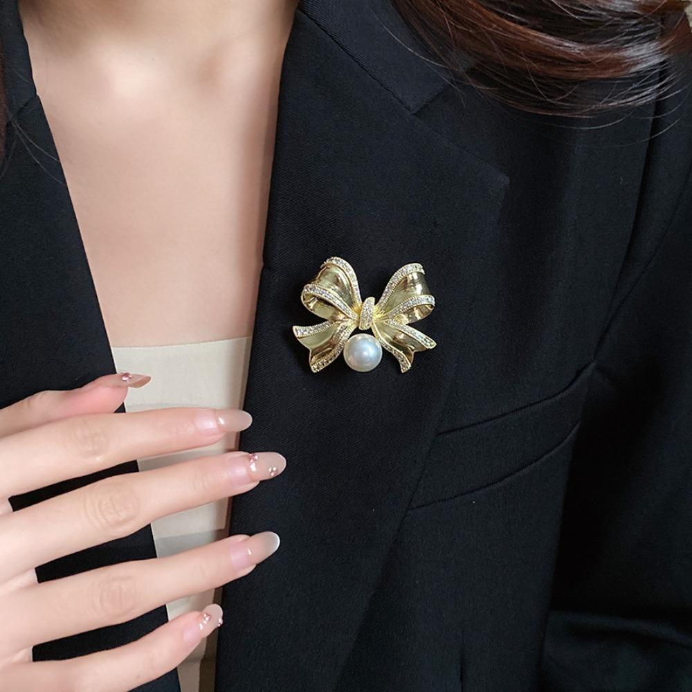 Chest Flower Long Leaf Pin Flower/Bow/Cherry/Starfish Metal Brooch  Men/Women Suit