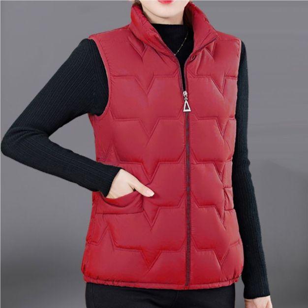 

Модные женские пуховые хлопковые куртки жилеты однотонные со стойкой воротником на молнии кардиган утолщенные осенне-зимние теплые повседневные безрукавные пальто XXXL