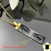 Colar Pingente Retangular Personalizado com Foto de Olho Aço Inoxidável Joia Personalizada para Casal DIY Presente da Moda