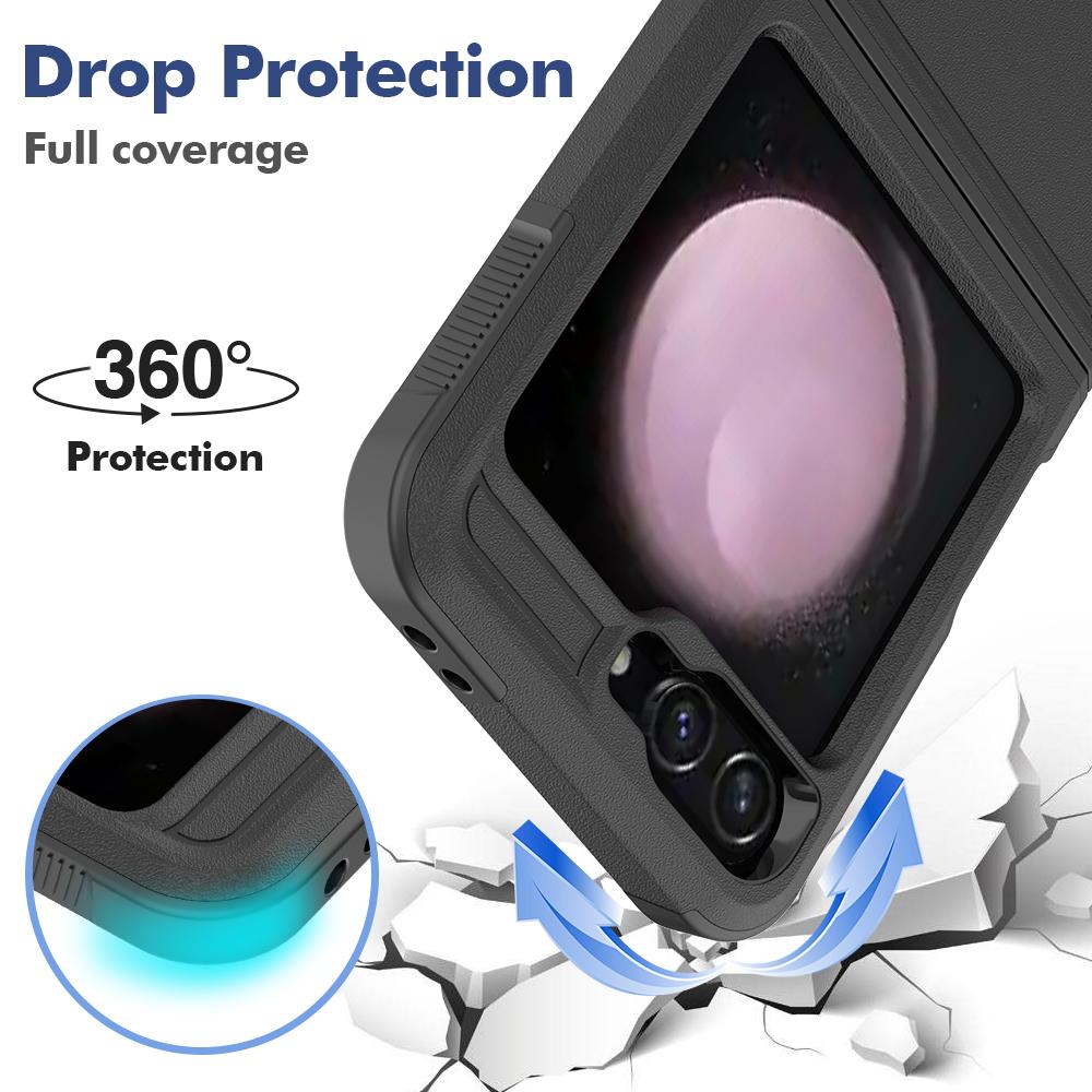 For Samsung Galaxy Z Flip6 5G/Z Flip5 5G Phone Case 2-in-1 PC+TPU Shockproof Cover