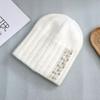 Rabbit Fur Pullover Knitted Hat Women Autumn and Winter Warm Wool Hat Fashion Pearl Headgear Outdoor
