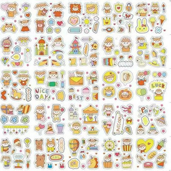 Korean Style Cute Cartoon Laser Stickers for Children's Journals