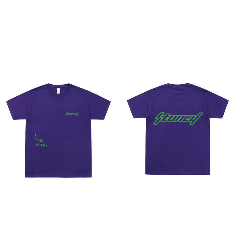 New Summer Cool T Shirt Hip Hop T-Shirt Men Women Stoney Two Side Letter Print Tshirts Cotton Swag EU Size Tee Tops