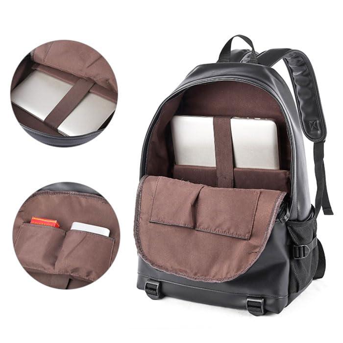 COTEN Backpack for Men and PU Large Perfect for and Stylish Backpack for and High School with Inner Cute and Street Faux Leather Backpack Women,