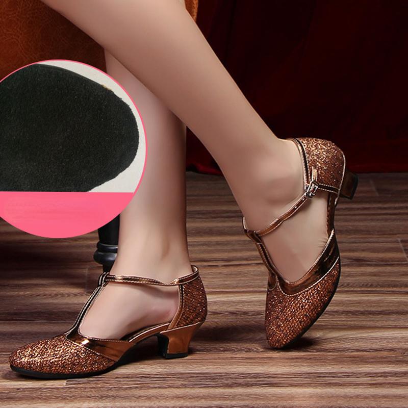 Letnie Nowe Buty do Tańca Nowoczesnego Damskie Eleganckie Panie Zamknięty Nosek Buty do Tanga Standardowy Walc Tańce Towarzyskie Obcas Wewnętrzna Zamszowa Podeszwa