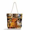 Cute Cat Print Thick Rope Single-shoulder Beach Bag 7211