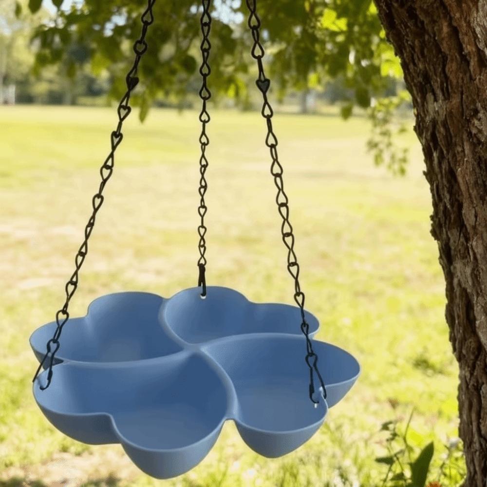 Large Capacity Bird Feeding Tray Flower Shaped Bird Water Drinker Hummingbird Feeder  Farm Supplies
