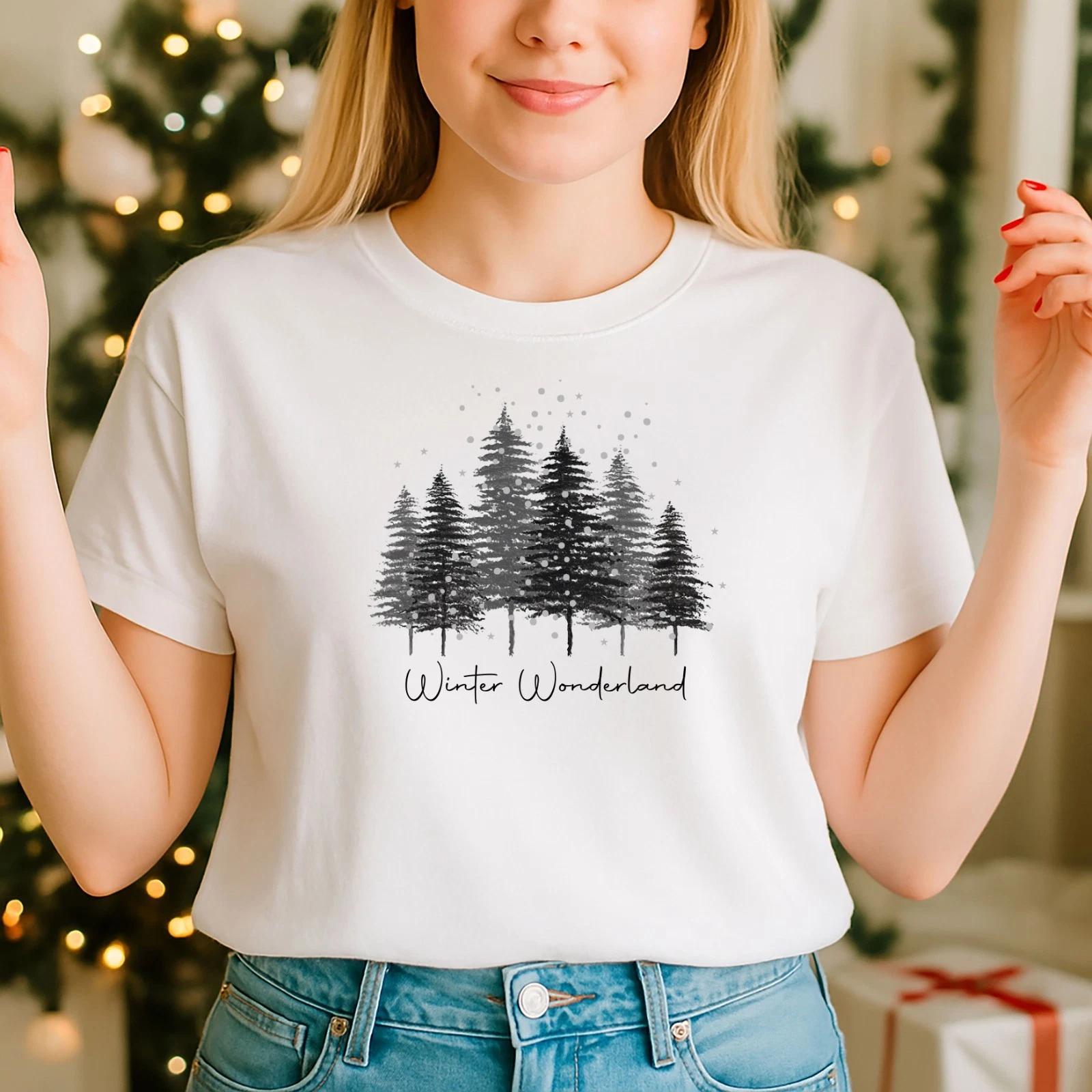 2025 Christmas unisex Tshirt,Night before Christmas, Winter wonderland (CH) XL