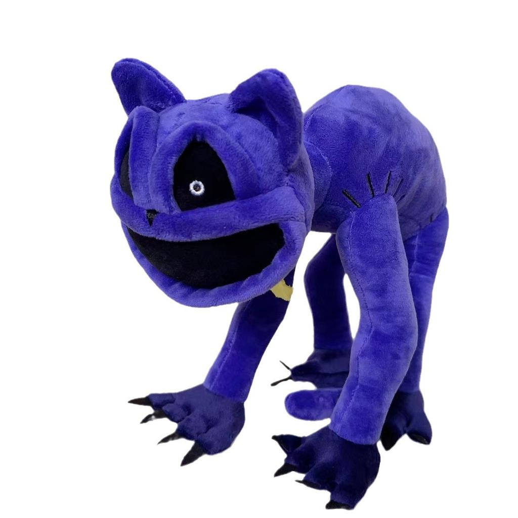 Horror Smile Purple Cat Monster Smiling Critters Big Mouth Purple Cat Doll Plush Toy Premium Durable Quality Useful