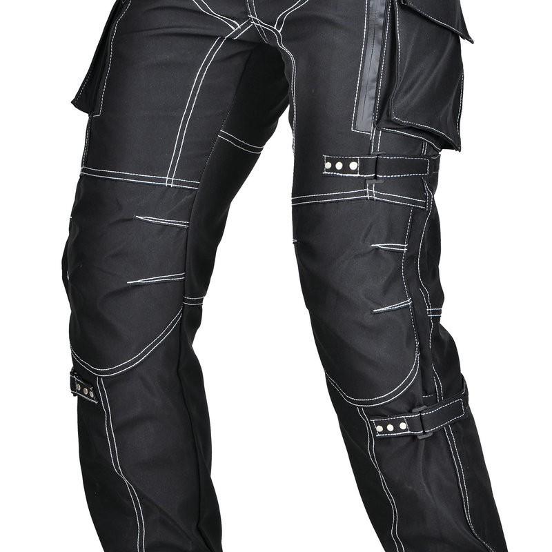 Mens All-Season Motorcycle Riding Pants With Integrated Armor Waterproof Stretch Waistband Protective Gear