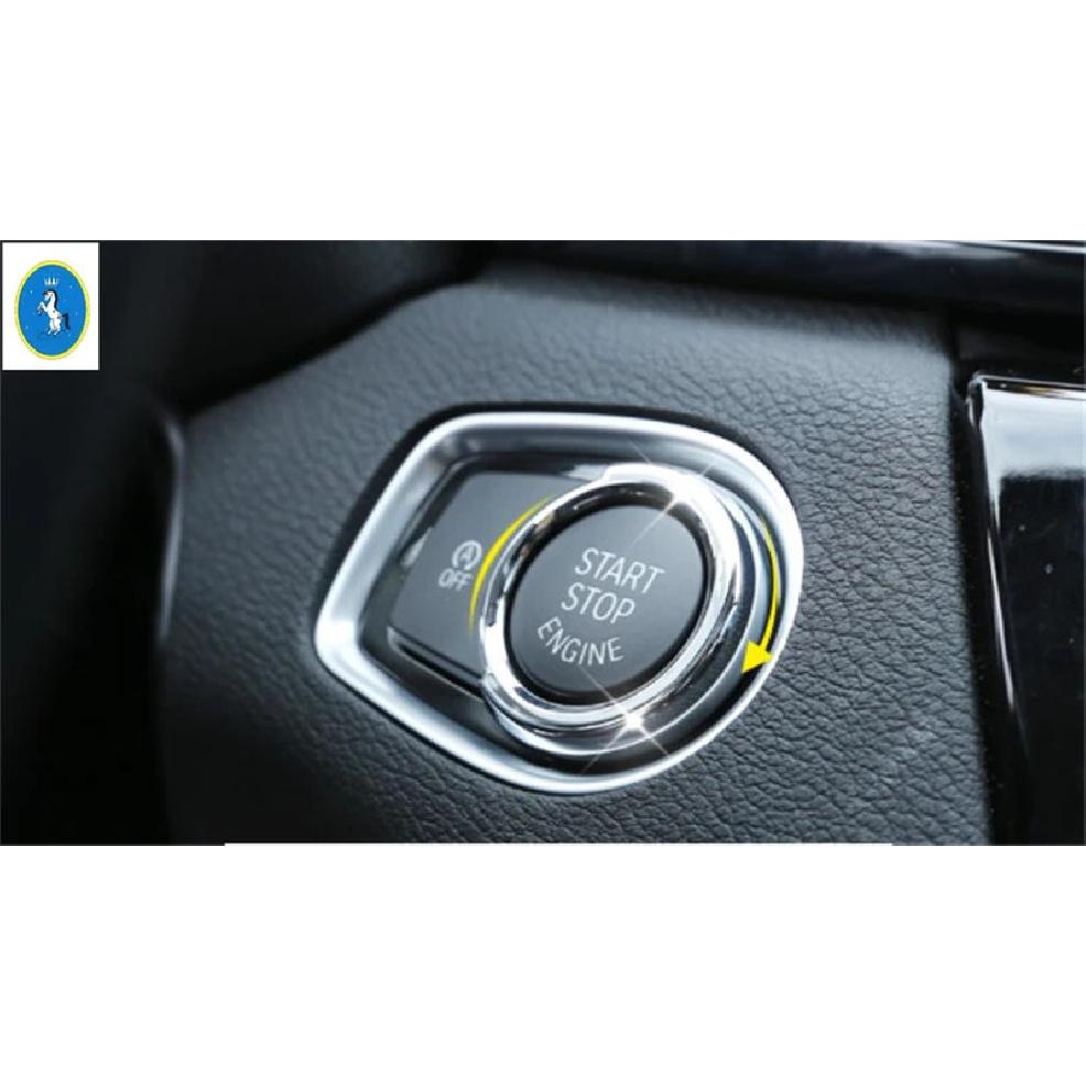 ABS Auto Motor Start Stop Druckknopf Schlüsselloses Loch Schalter Dekorationsring Innenzubehör Abdeckung Zierleiste Für BMW X1 F48 2016 -