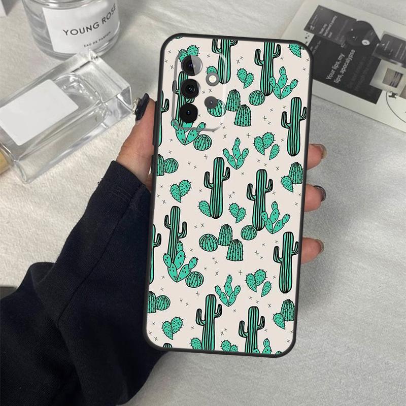 Cactus Pattern Case For Samsung Galaxy A56 A36 A16 A33 A13 A23 A52 A32 A12 A54 A34 A14 A53 A15 A35 A55 A17