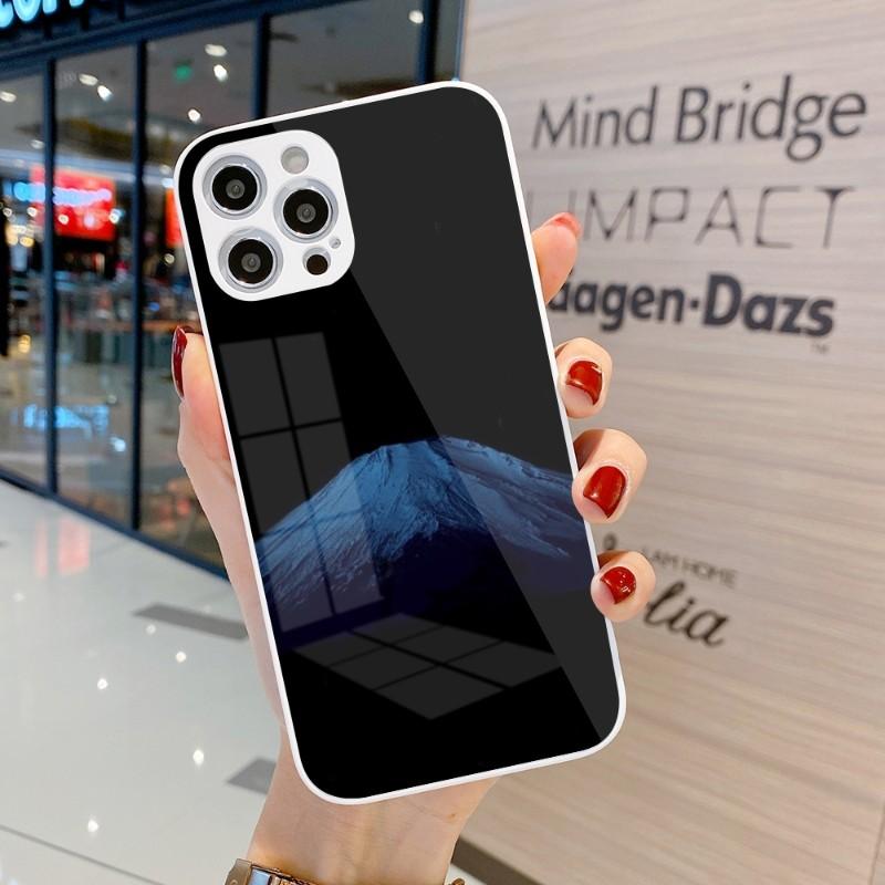 Beautiful Cold Mountain Phone Case For IPhone 14 13 12 11 Pro Max X XR XS 8 7 Plus Liquid Glass Color Phone Cover