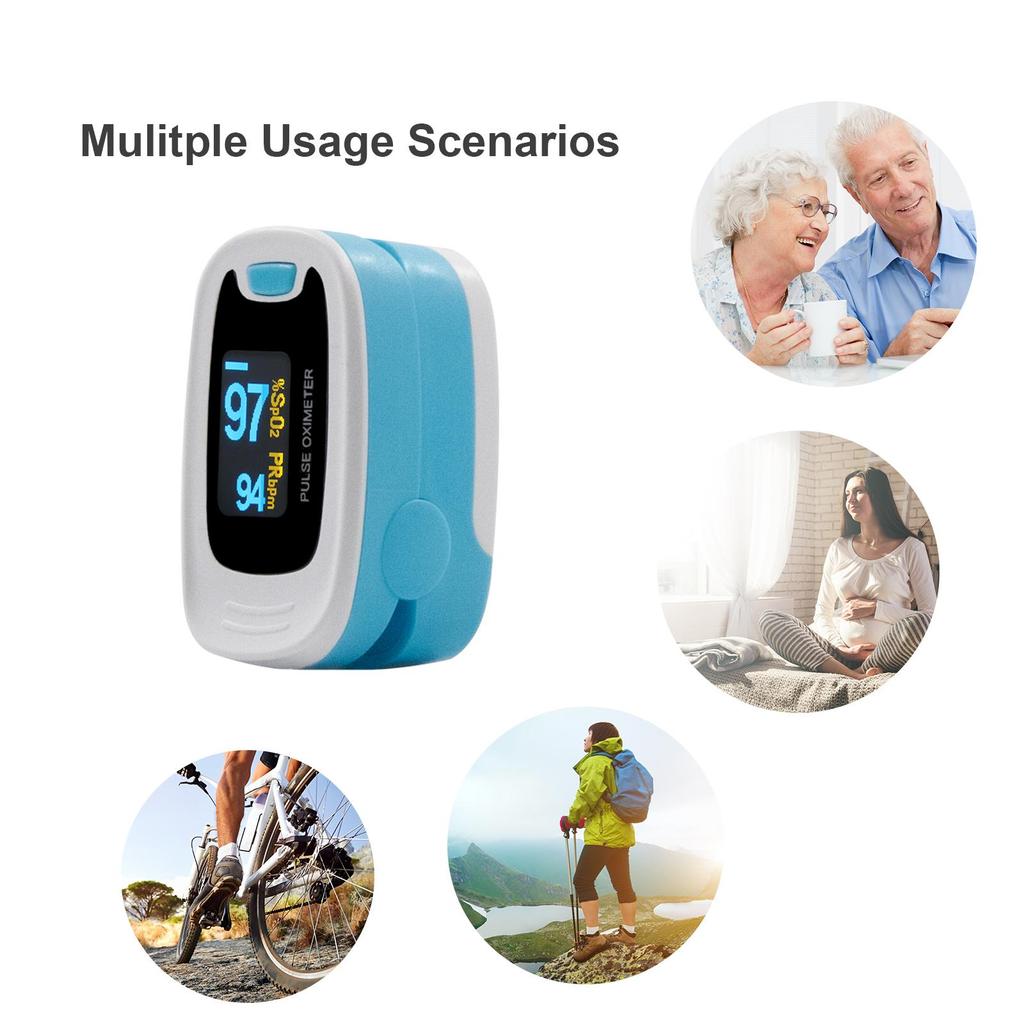 Fingertip Pulse Oximeter Blood Oxygen Saturation Monitor SpO2 PR heart rate CE FDA