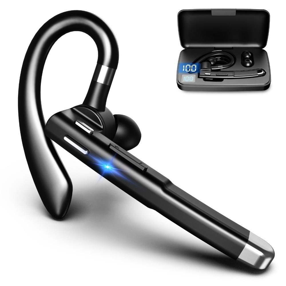 Screen Display Business Headset Hanging Ear Wireless Headphones Bluetooth Earphone  Mobile Phone