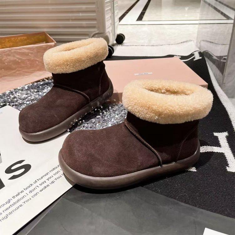 Snow Boots New Winter Warm Boots Thick-soled Birkenstock Short Boots Autumn and Winter Thickened Cotton Shoes