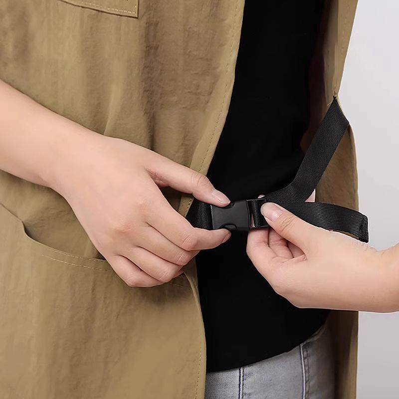Tablier Gilet Style Japonais Récent Avec Multiples Poches Mâle Femelle Serveur Vêtements de Travail Bretelles Épaules Élargies Réglables Tablier
