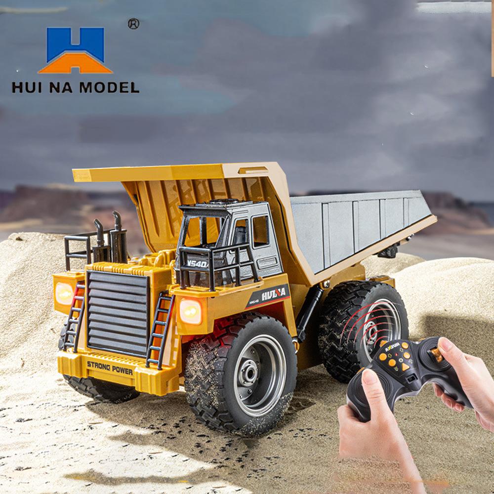 Huina 1534 Rc Truck Tractor 1/18 9Ch 2.4G Remote Control Dump Trucks Electric Engineering Loading Car Model Toys for Boys Gifts