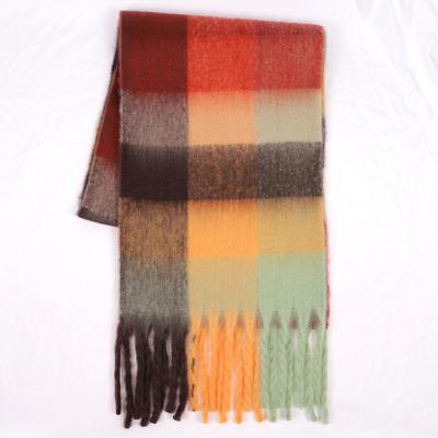 New Luxury Cashmere Women Plaid Scarf Winter Warm Shawl And Wrap Bandana Pashmina Long Tassel Female Foulard Thick Blanket
