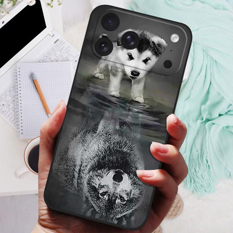 For iPhone 17 Pro Case Lion Wolf Painted Silicone Soft Back Cover For iPhone17 Pro Max Phone Case For iPhone 17 Air Protective