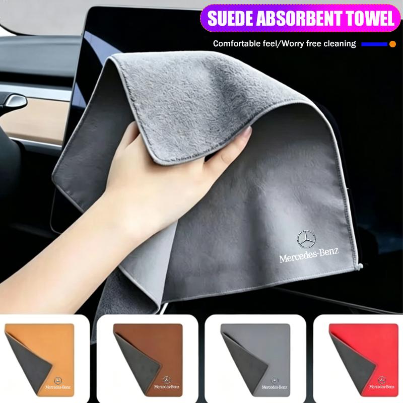 TVE4 For Mercedes Benz AMG GLC W203 W206 W220 W168 Car Wash Towel Cleaning Rag Tools Interior Cleaning Soft Brush Cleaning Dry Cloth