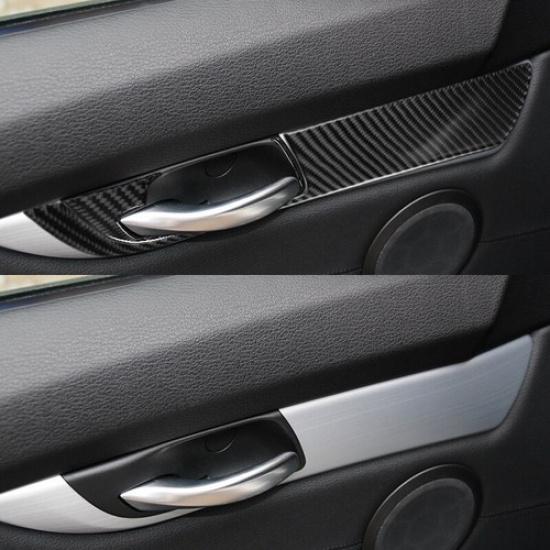 4PCS Carbon Fiber Interior Door Handle Panel Cover Trim For BMW Z4 E89 2009-2016