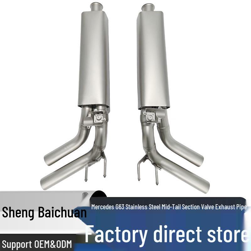 Stainless Steel Cat-Back Exhaust System with Valve for Mercedes-Benz G63 Muffler Modified Exhaust Pipe