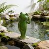 Estatua de Rana Pequeña Adorno de Rana Miniatura para Jardín Figura de Rana Linda de Resina para Interior Exterior Mesa Maceta Jardín de Hadas