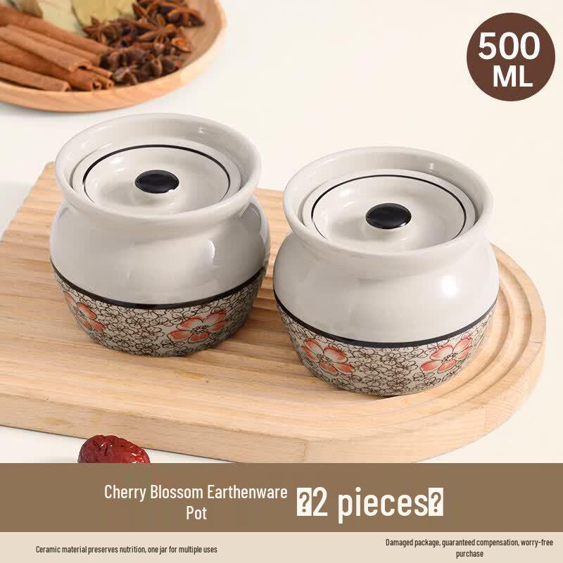 Qiwei Ceramic Double Boiler Stew Pot