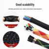PET Braided Expandable 3mm Snakeskin Mesh Audio Cable Sleeve, Nylon Shockproof, 5 Meters