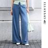 Women's Tencel Bow Wide-Leg Jeans