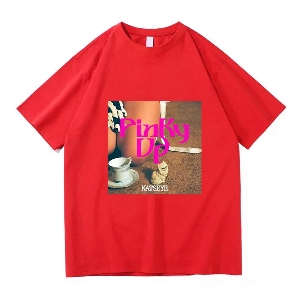 KATSEYE PINKY UP Graphic T Shirts Fashion UNISEX Women ONeck Short Sleeve Oversized Cotton Casual Tees Hip Hop Casual Streetwear XL