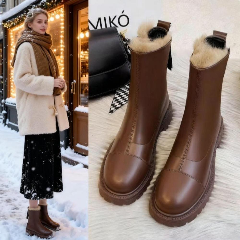 Snow Boots Women's Fashion Versatile Chelsea Winter Short Boots Women's Cotton Shoes