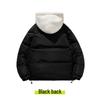 Men's Winter Lambswool Hooded Faux Two-Piece Coat - Thick Plus Velvet Cotton Couple Jacket