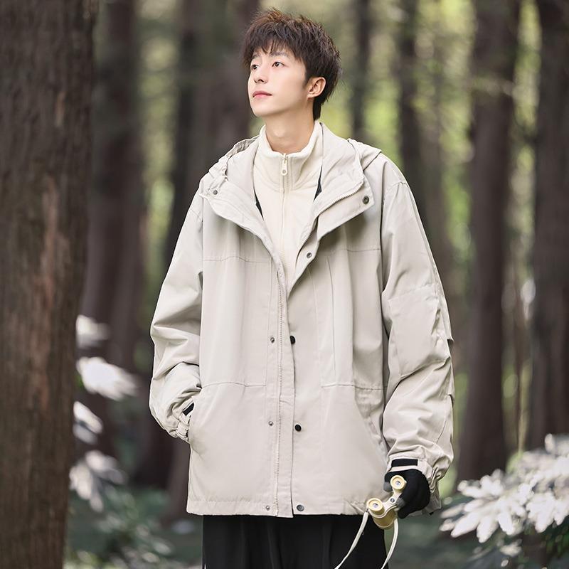Jacket Men's 3-in-1 2024 New Spring and Autumn Outdoor Mountaineering Suit Windproof Jacket