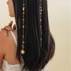 2Stk/Set Fransen Geflochtene Kette Haarkette Türkis Kristall Splitter Zopf Mode Quaste Kopfschmuck Haaraccessoires Täglich Vintage Damen Schmuck