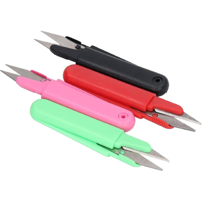 Sewing Snips, Wear Resistant Lightweight Thread Snips Round 4PCS with Lid for Sewing for Household