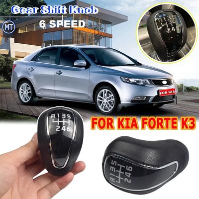 6 Speed Black Leather Car MT Gear Shift Knob Lever Stick Shifter Knob For Kia Forte Cerato K3 for Hyundai IX25 Creta 2012-2016