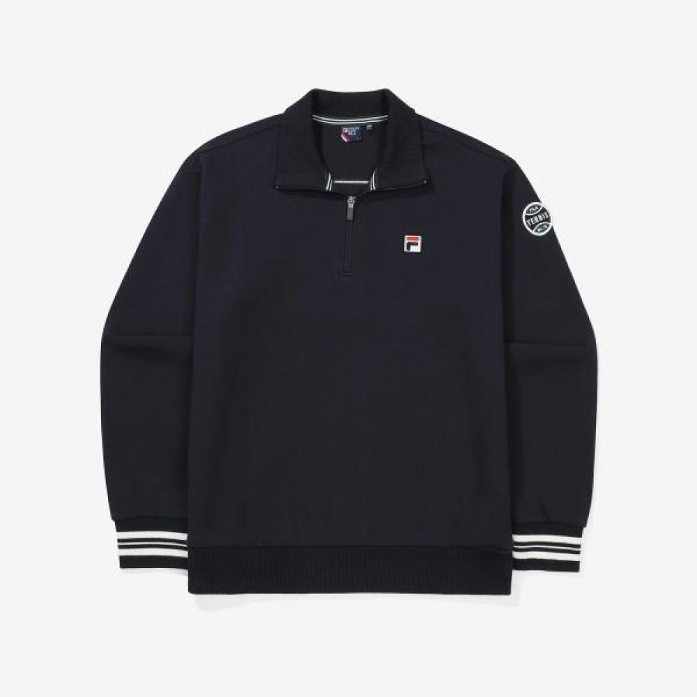 Fila Half Zip Cotton Blend Sweatshirt navy/100