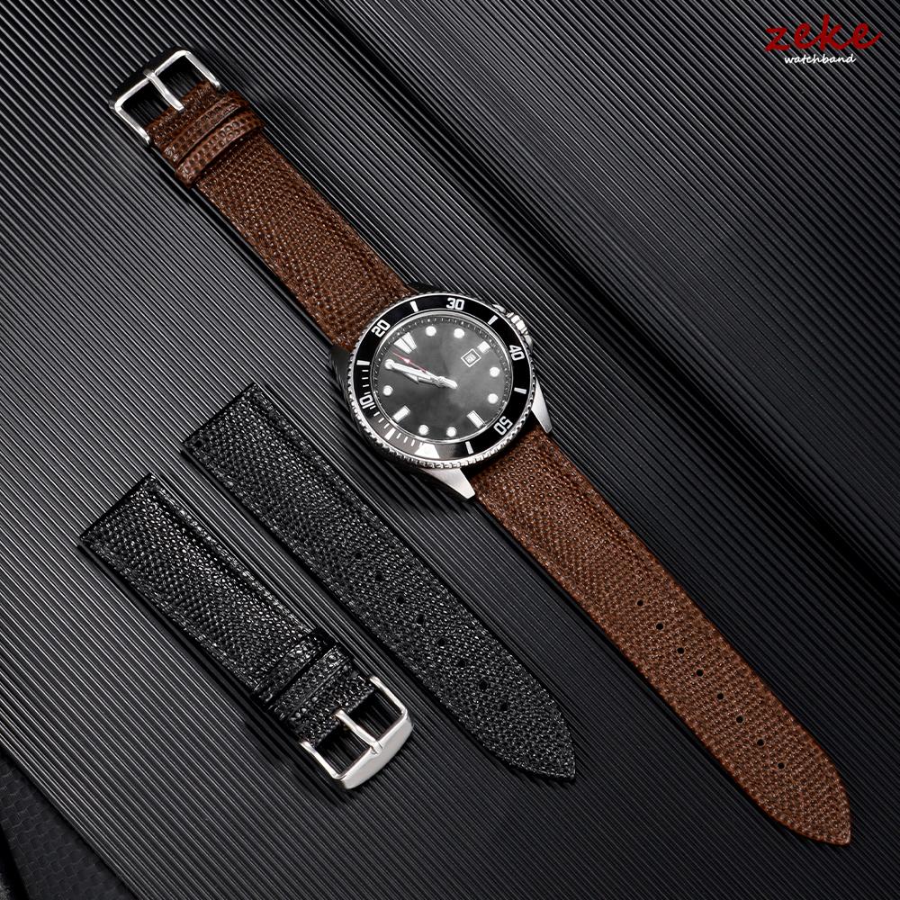 Lizard Print Genuine Leather Watch Band 14mm 16mm 18mm 19mm 20mm 21mm 22mm Replacement Bracelet Belt Men Women Watch Accessories