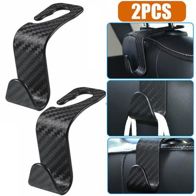 Back Seat Headrest Hook Car Accessories Carbon Fiber