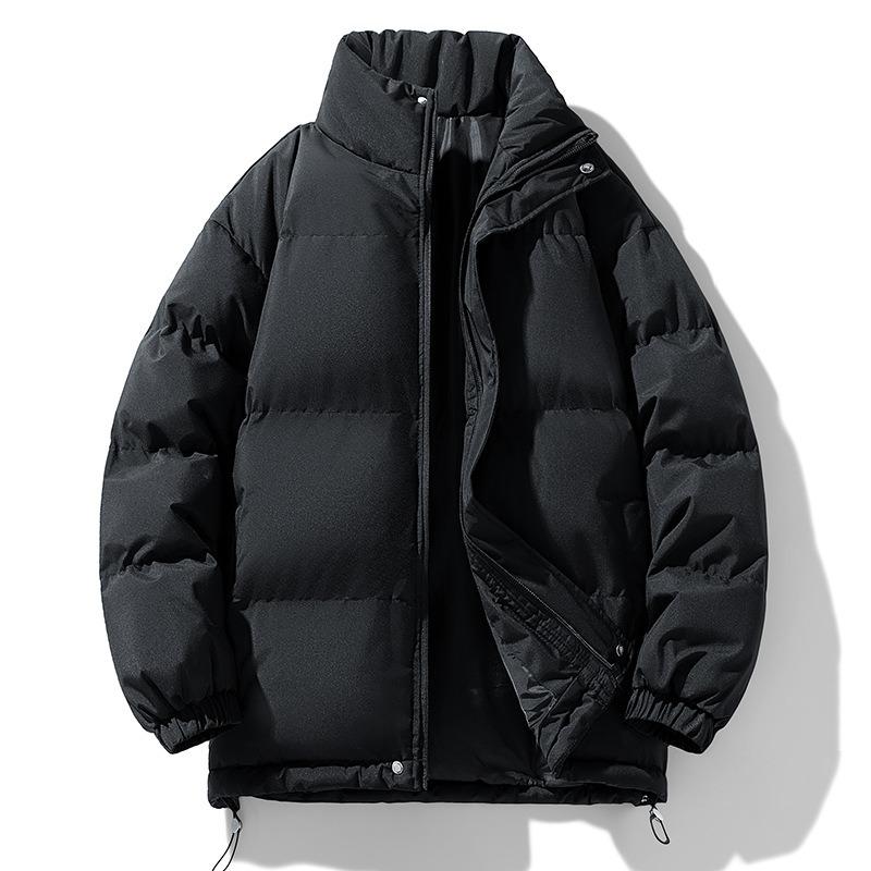Winter new stand-up collar padded jacket couple jacket thickened padded clothing men's outdoor trendy brand loose warm bread clothing