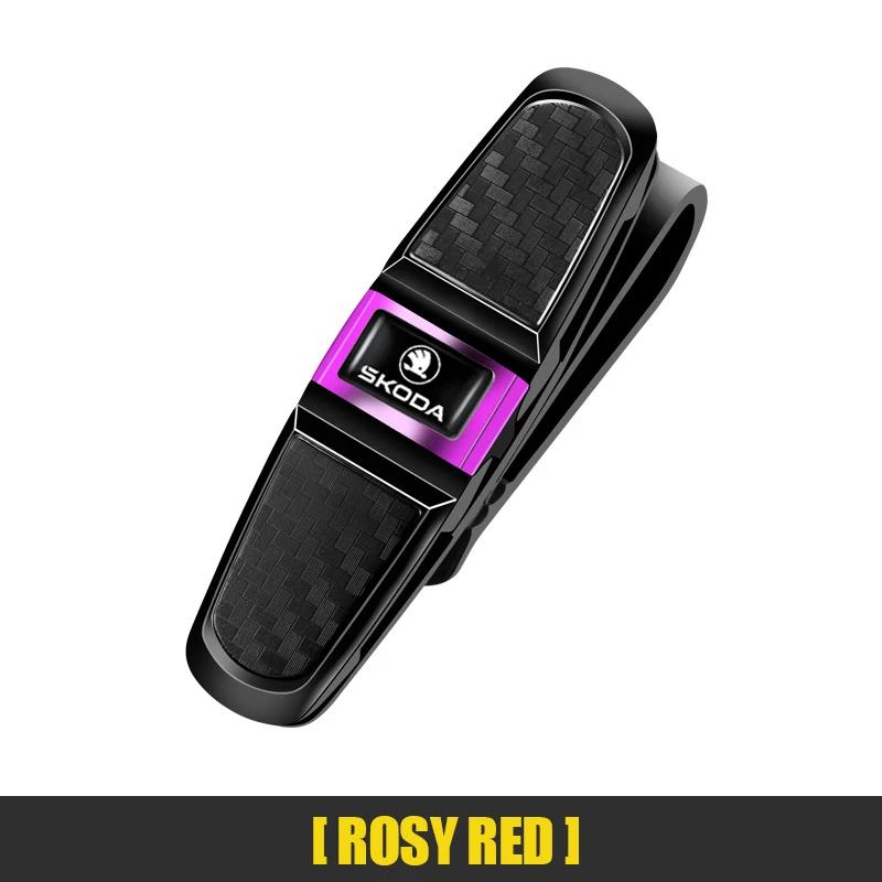 Autoaufkleber Skoda Auto Brillenetui Auto Sonnenblende Brillenhalter Sonnenbrillenclip Karten Ticket Halter Stifteetui Clipbox Universal